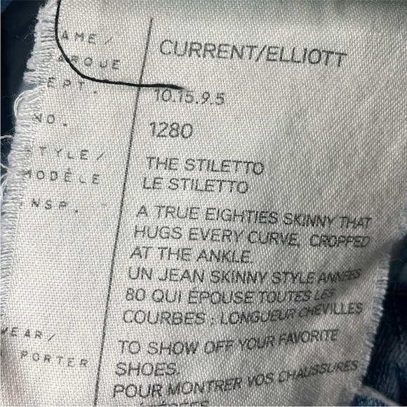 Current Elliott, stiletto jeans denim Soft Size 30
Retail 150.00 - Picture 7 of 16